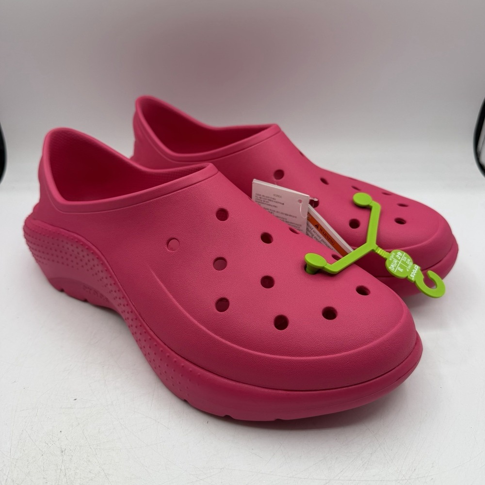Crocs Classic Sneakers Mens Sz‎ 12 Dragon Fruit Hot Pink Slip On Clogs Shoes NWT